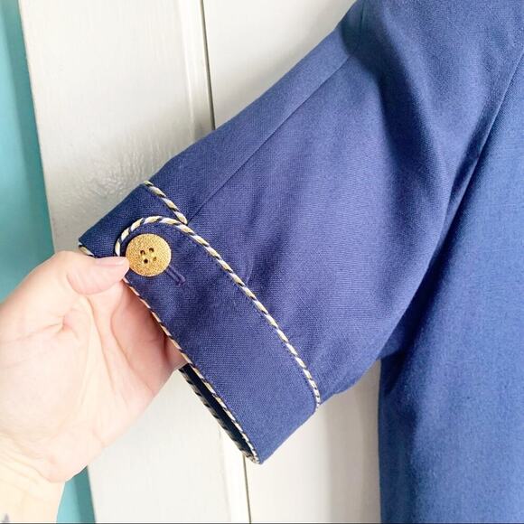 VTG Ciao LTD Short Sleeve Button Up Dress Gold Buttons Flight Attendant 1980s 8 - Picture 6 of 13